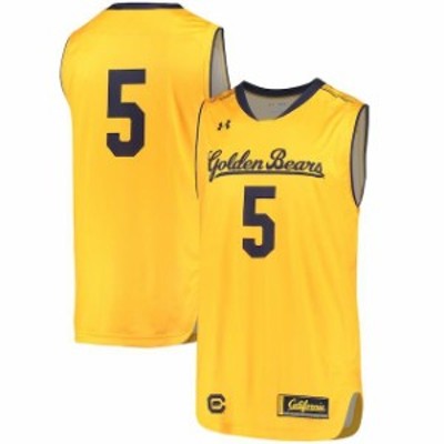 Under Armour アンダー アーマー スポーツ用品  Under Armour #5 Cal Bears Gold Replica Performance Basketball Jersey