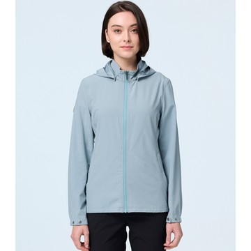 【WILDLAND荒野】女彈性沖孔冰絲涼感吸排外套莫蘭迪藍