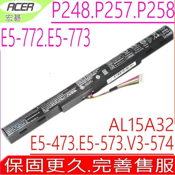 ACER 電池-宏碁  AL15A32,E5-473G,E5-573G,V3-574G, P248, P257,P258,V3-575, 2511,2520