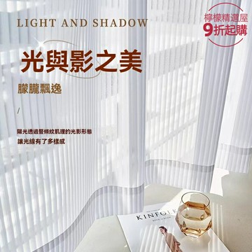 【光影魔術師】豎百葉紗簾 雪紡紗簾 透光紗簾 窗紗 成品窗簾 半透人紗 北歐風格 客廳陽臺臥室適用 柔美光影