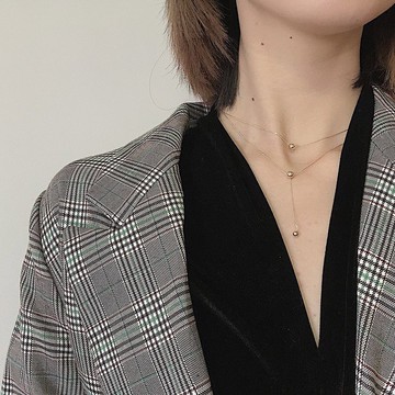 簡約時尚氣質項鏈性冷淡風格金屬質感多層頸鏈女日韓鎖骨鏈