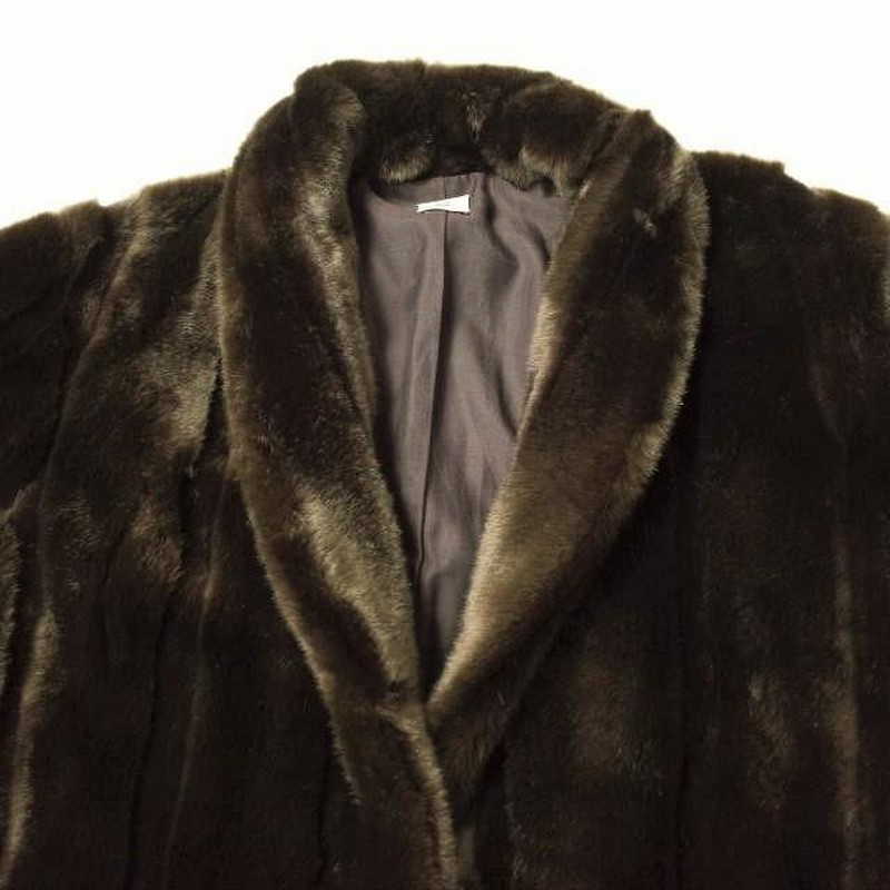 6 ROKU BEAUTY&YOUTH UNITED ARROWS ロク ビューティーアンドユース ユナイテッドアローズ FAKE MINK FUR COAT フェイクミンクファーコート 8625-151-0092 36 ダークブラウン アウター【6 ROKU BEAUTY&YOUTH UNITED ARROWS】