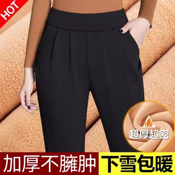 加絨褲女打底褲外穿羊羔絨褲子女秋冬2025新款一體保暖加厚棉褲女
