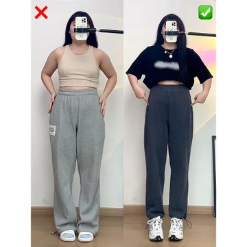 運動褲女大碼休閑褲春夏胖mm顯瘦梨形身材適合屁股大腿粗美式衛褲