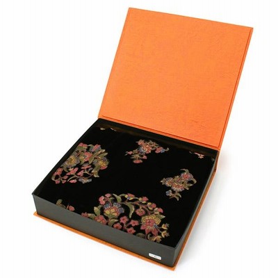未使用　岡重　シルク　ベルベット　ショール　箱無し　更紗　唐草　花柄 10a7440b0093e397bea5db5d209fbf