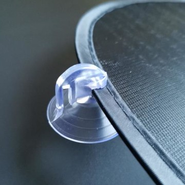 38mm夾口吸盤汽車遮陽擋太陽擋遮陽簾車用真空強力透明玻璃大吸力
