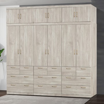 MUNA家居  阿諾德8 X 8尺淺橡木色衣櫥/衣櫃  244.5X56X245cm