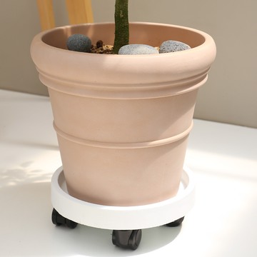 Morningscent 雙環巴索樹脂花盆  22號  摩卡  1個