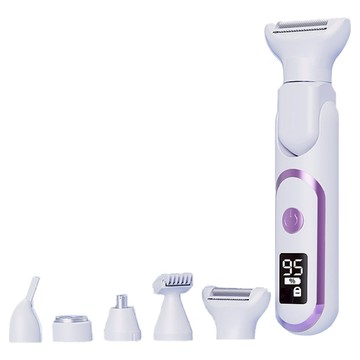 AIR 艾瑞 五合一多功能電動除毛刀/全身剃毛脫毛儀/女士鼻毛器/修眉刀 白色  XT-432  電動剃毛刀