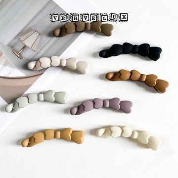 两件9.9折🔥臺灣出貨🔥可開發票✅蝴蝶結馬尾扣發夾女後腦勺氣質磨砂束髮扭夾橫夾盤髮卡香蕉夾頭飾