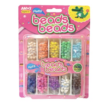 AMOS 阿摩司 益智水拼珠補充珠 800 beads  多色  1盒