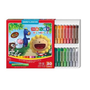 【SIMBALION 雄獅文具】粉蠟筆 30色組 / 盒 OP-30A