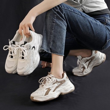 LN 現+預 韓版復古透氣網布厚底老爹鞋(通勤/長腿/厚底/休閒/小白鞋/老爹鞋)