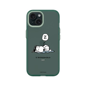 iPhone 15 Clear 憂墨綠 - 史努比 Snoopy - Snoopy fall asleep