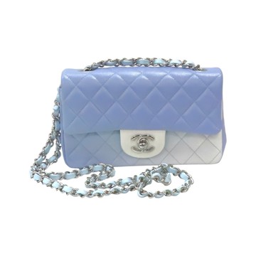 CHANEL 香奈兒 幻彩藍 羊皮 CoCo 20 鍊帶肩背包 銀扣 A69900 【二手名牌BRAND OFF】