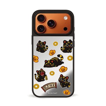 【IC鏡面磁吸】迷你Q虎爺 磁吸殼 貼紙 Ｑ版 守護 軍規防摔殼 日式 i17 17pro 17promax Plus