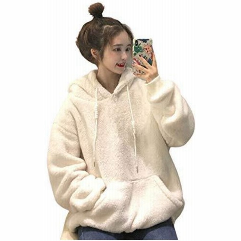 Qianqian フード付き ボア パーカー トレーナー レディース 裏起毛 ボアブルゾン 長袖 秋冬 パーカー もこもこ ボ 通販 Lineポイント最大0 5 Get Lineショッピング