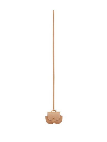 Saint Laurent - Kaia Airpods leather micro bag - women - CALFSKIN - One Size - Brown