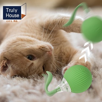Truly House 電動尾巴跳跳球 靜音逗貓球 逗貓 寵物(三色任選)