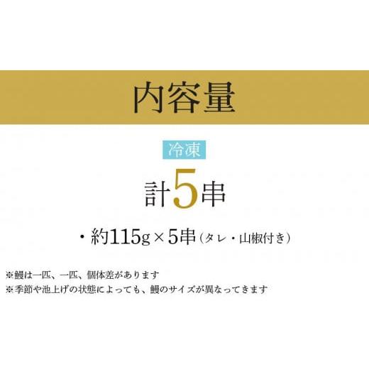 ふるさと納税 栃木県 栃木市 幻の国産ブランド鰻　共水うなぎのかば焼き　5串（約115g×5）タレ・山椒付き　極上の甘みとうまみ、ふっくらとした食感