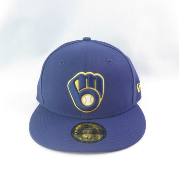 NEW ERA MLB球帽 59FIFTY 棒球帽 休閒 運動帽 密爾瓦基釀酒人NE70538705 海軍藍