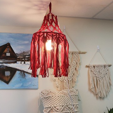 中型花邊吊燈【Macrame Hanging Lamp】特價