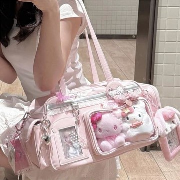 演唱會托特新款百搭藏燈牌痛包通勤單肩追星斜挎娃包痛包小甜豆