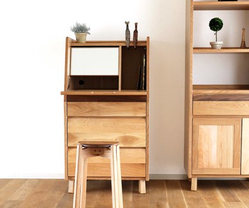 旭川家具 大雪木工 trico 60附鏡寫字檯