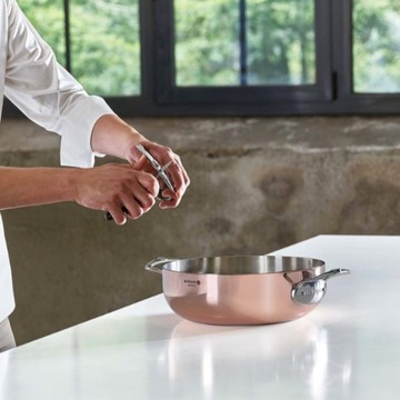 法國製 de Buyer 感應爐適用 PRIMA MATERA雙耳調理銅鍋 24cm