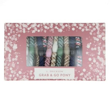 L. Erickson 彈力髮圈-Sugar Plum 粗款髮圈 盒裝15入 禮盒版 Holiday Box【南風百貨】