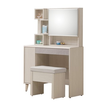 【唯熙傢俱】斯月橡木白2.7尺化妝台