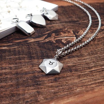 可刻字 六角銀磚項鍊 925純銀 男生飾品 客製化銀飾 禮物訂製