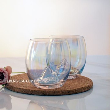 YIMIVIVIAN日本風ins富士山玻璃杯創意雪山水晶杯 酒杯飲料杯