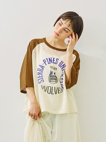 美式英文圖案印花休閒T恤(0F001151210) - Samansa Mos2