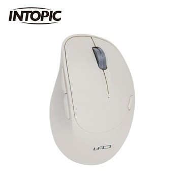 【INTOPIC 廣鼎】UFO-MSW-Q773 2.4GHz 飛碟無線靜音滑鼠 卡其【三井3C】