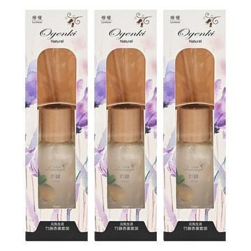 Ogenki 元氣生活 竹藤香薰套裝  檸檬  30ml  3盒