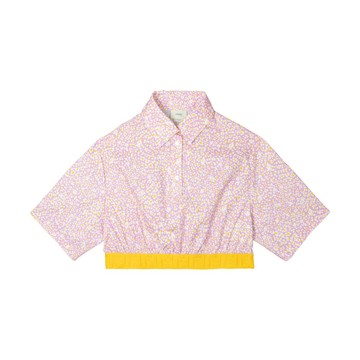 FENDI Kids 印花短版 Polo 襯衫