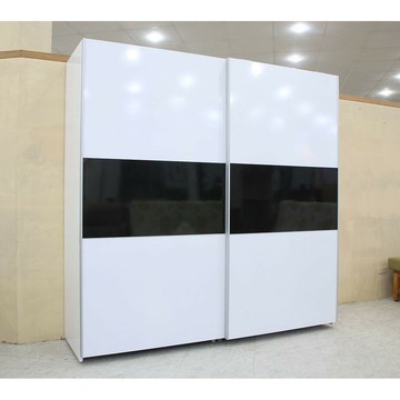 【歐風別館】羅密歐七尺亮面黑白色懸吊式衣櫃【基隆至台中免運費】