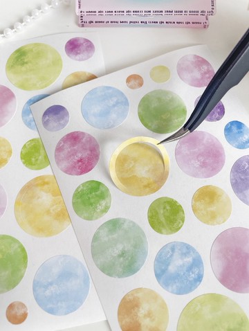 朦朦朧 雰囲気デコ 貼紙 4張入 (kiss-cut)