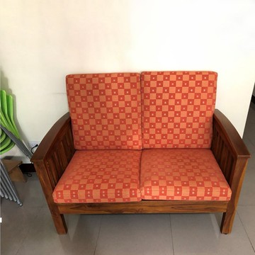 【吉迪市100%全柚木家具】ETLI002B 全柚木經典雙人椅 (不含墊)