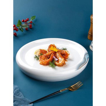 密胺盤子商用高端酒店專用密胺餐具冷菜涼菜盤特色意境菜仿瓷圓盤