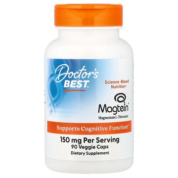 Doctor's Best, 含 Magtein® 的大腦幫助鎂，90 粒素食膠囊（每粒膠囊 50 毫克）