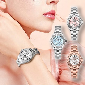 Folli Follie 芙麗芙麗 WF22B034 晶鑽鋯石柔美氣質 北歐簡約太陽砂錶面 機械女腕錶