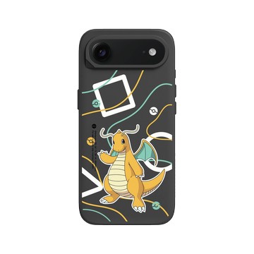 iPhone Air SolidX 黑 - 寶可夢 Pokemon - 幾何系列-快龍