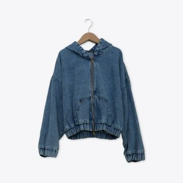 【MASTINA】水洗牛仔連帽外套 藍(魅力商品)