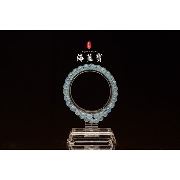 【魔鬼藍海藍寶 多圈手珠/手串】★優選商品★海藍寶淨化腦部/用腦人極度必備/避邪保平安補水招財︱晶寶YA146