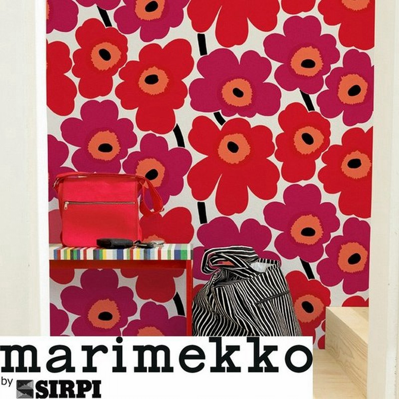壁紙 輸入壁紙 切売 マリメッコ Marimekko Unikko ウニッコ 1ロール 70cm 10m 単位で販売 フリース 不織布 通販 Lineポイント最大0 5 Get Lineショッピング