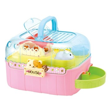 MIMI PETSHOP 趣味互動倉鼠屋 娃娃屋套裝 多功能設計 安全材質  1組  粉紅色