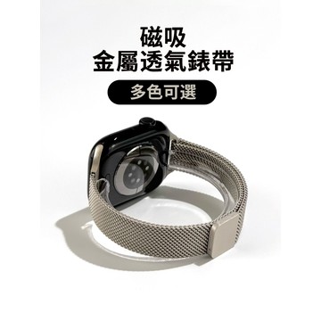 《台灣出貨》多色可選 適用 APPLE WATCH 細網 細版錶帶 磁吸錶帶 S11 S10 44 46mm 女士錶帶