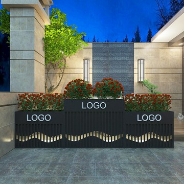 ??快速出貨?? 附發票  戶外花箱組合太陽能帶燈光售樓部酒吧花店理發店外擺鐵藝隔斷花槽